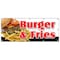 Signmission BURGER & FRIES BANNER SIGN cheeseburger french fries grill beef cheese B-120 Burger & Fries - alternate 1